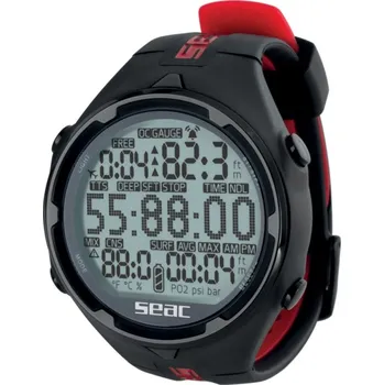 Potápěčský počítač Počítač ACTION HR, SEAC SUB černá/červená