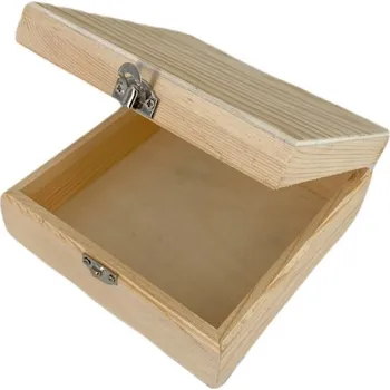 Dárková krabička EFCO Dřevěná krabička čtvercová 13x13x5,5cm