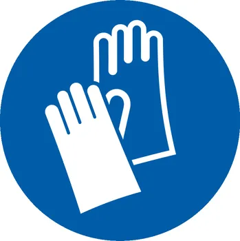 Značení Použij ochranné rukavice ISO 7010 samolepící vinylová fólie 100 x 100 mm