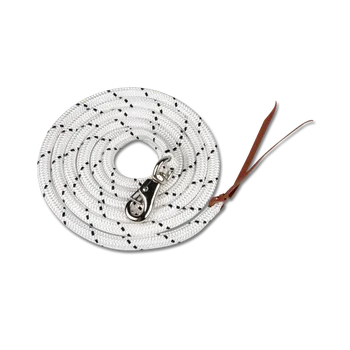 Vodítko pro psa Westernové vodítko pracovní s bull karabinou 3m bílé