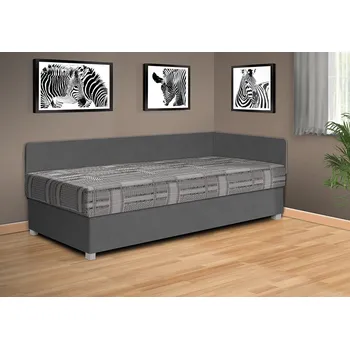 Postel Nabytekmorava Čalouněná válenda s úložným prostorem Mirka nosnost: standardní nosnost 100 kg, Barva potahu: šedá 96616-1002