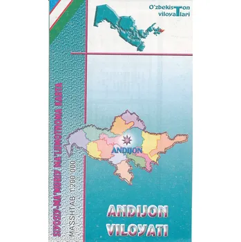 Jana Seta vydavatelství mapa Andijon region 1:200 t. (Uzbekistán)