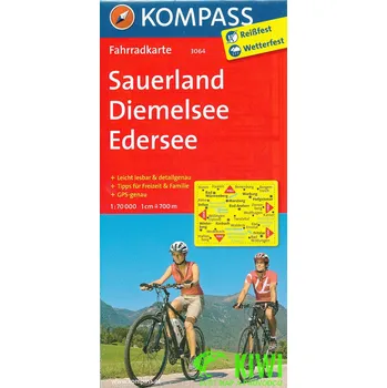 Kompass Sauerland,Diemelsee,Edersee 1:70 t. laminovaná