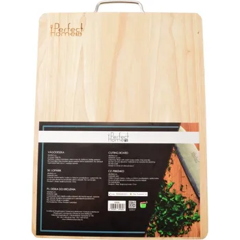 Kuchyňské prkénko Prkénko na maso dřevo 30x40x2cm kovová ručka PERFECT