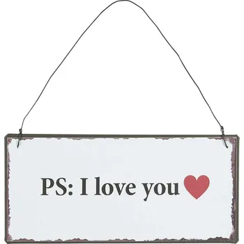 Plechová cedule Ib Laursen - plechová cedulka PS: I love you