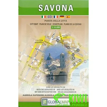 Litografa artistica Cartografica plán Savona 1:10 t.