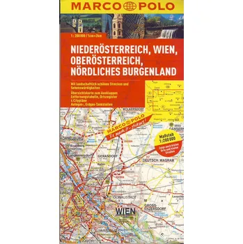 Marco Polo/MAIRS vydavatelství mapa Rakousko 1-Nieder-Ober Osterreich, Wien 1:200 t.