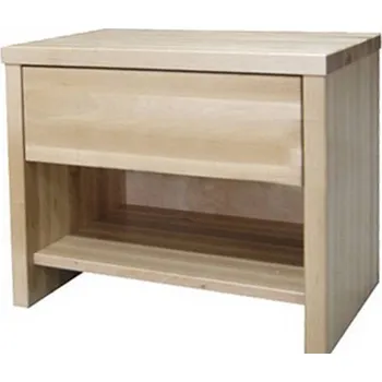Postel Bukový noční stolek BORA 29 se šuplíkem Barevné provedení: Tmavá olše