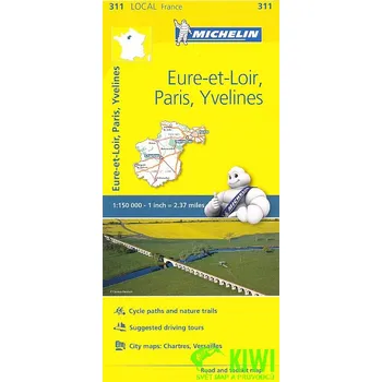 Michelin mapa Eure-et-Loir,Paris,Yvelines 1:150 t.