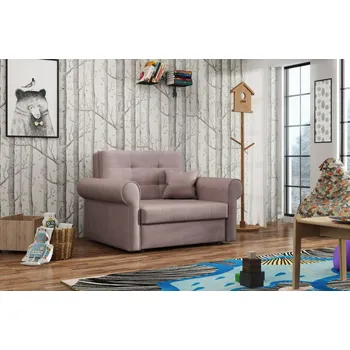 Obývací stěna FALCO Rozkládací křeslo Vivian Silver I Kronos růžová