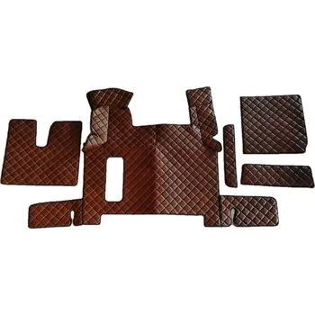 autokoberec Koberce kožené pro MAN TGX od 2017/09, 2 šuplíky, AUTOMAT, hnědá barva