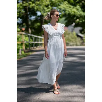 Dámské šaty Šaty letní dlouhé Lara L2289 barva: bílá, velikost: L