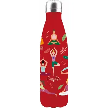 Termohrnek Easy Life, Itálie Easy Life - Cestovní lahev Yoga v dárkové krabičce - 500 ml