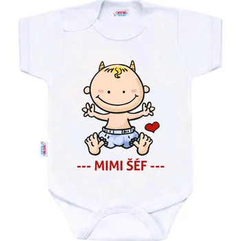 Body s potiskem New Baby MIMI ŠÉF, vel. 80 (9-12m)