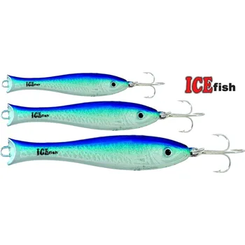 Nástraha ICE Fish pilker 3D modro-stříbrný hmotnost: 80 g