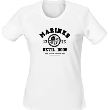 Dámské tričko Dámské funkční tričko USMC Devil Dogs - bílá