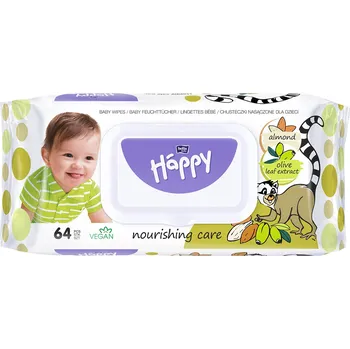 Dětská kosmetika BELLA Happy Baby vlhčené ubrousky mandle a olivy - 64 ks