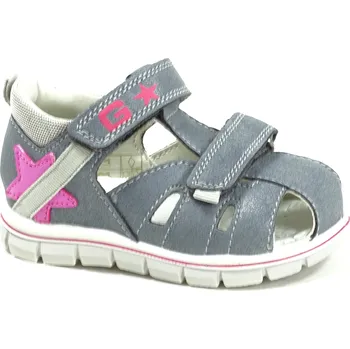 Dívčí sandály Santé IC/183991 GREY dětské vycházkové sandály Velikost: 22