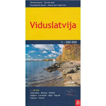 Jana Seta vydavatelství mapa Latvia 3 - Lotyšsko střed 1:200 t. Viduslatvija