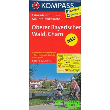 Kompass Oberer Bayerischer Wald, Cham 1:70 t. laminovaná