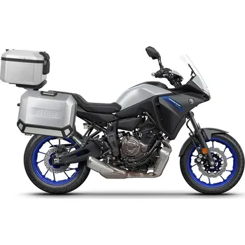 Motodoplněk Kompletní sada hliníkových kufrů SHAD TERRA, 48L topcase 47L/47L boční kufry, včetně montážní sady a plotny SHAD YAMAHA MT-07 Tracer / Tracer 700