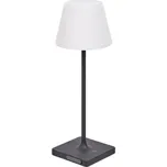 Černobílá plastová zahradní stolní LED lampa Kave Home Aluney