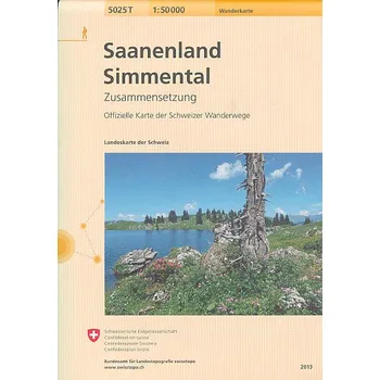 Swistopo vydavatelství mapa Saanenland, Simmental, Gstaad, Zweisimmen 1:50 t. se značk