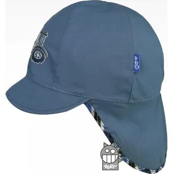 Kšiltovka Kšiltovka Dráče Sahara 37 modrá s traktorem lehká letní s krytím krku velikost čepic: 46-48cm