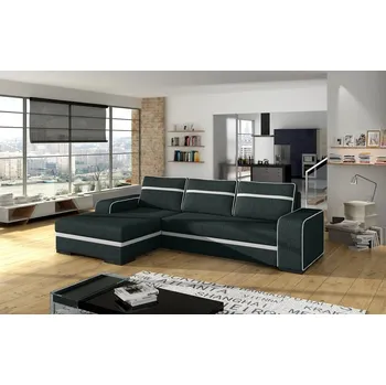 Obývací stěna FALCO Sedací souprava Funny L černá/EKO bílá