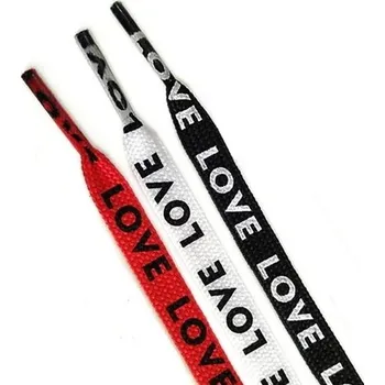 Tkaničky do bot Woodrow Tkaničky s nápisem Love do bot mikiny tepláků 110 cm ploché
