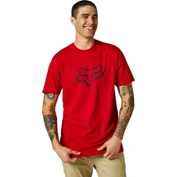 Pánské tričko Fox Racing Legacy Fox Head Ss Tee Flame Red - S r.22
