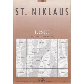 Swistopo vydavatelství mapa St. Niklaus 1:25 t.