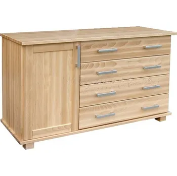 Komoda Buková komoda BORA B12 kombinovaná Barevné provedení: Dub.