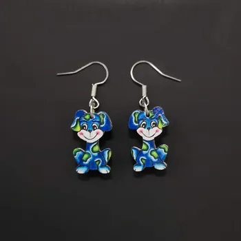 Náušnice AMADEA Náušnice pes modrý 2 cm