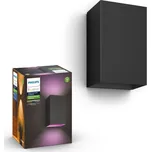 Philips HUE 17464/30/P7 HUE WACA Resonate venkovní nástěnné LED svítidlo 2x8W 1200lm 2000-6500K RGB IP44, černé