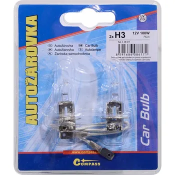 Compass ŽÁROVKA H3 12V 100W 2 ks