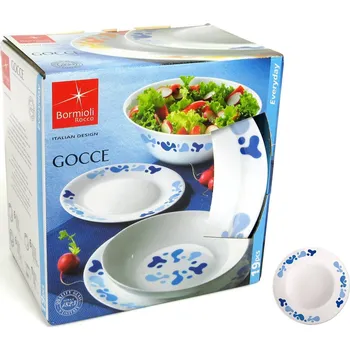 Talíř Jídelní sada z tvrzeného skla GOCCE AZZURR - 19 ks Sada talířů z tvrzeného skla.