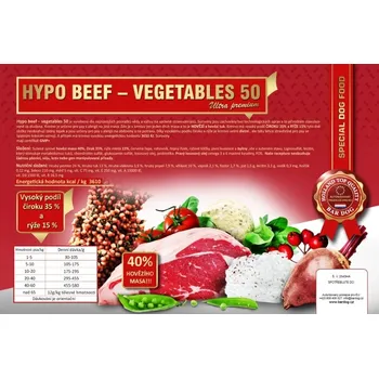 Krmivo pro psa BARDOG HYPO BEEF – VEGETABLES 50 4 kg