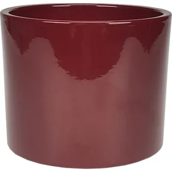 Obal na květináč Piskáček Praha Obal keramický válec, bordó, pr.15 cm