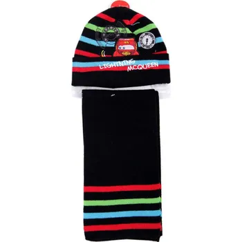 Auta - chlapecký pruhovaný set čepice + šála Velikost: 54