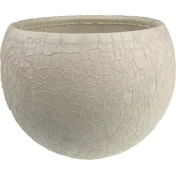 Obal na květináč Piskáček Praha Obal keramický Luna lizard, krémový, pr.23 cm