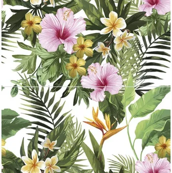 Stavební materiál Tropical flowers inserto - obkládačka inzerto set 60x60 lesk 162328