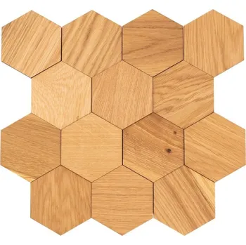 Obklad Wodewa HEXAGON, DUB, 300 x 300 mm na samolepícím podkladu