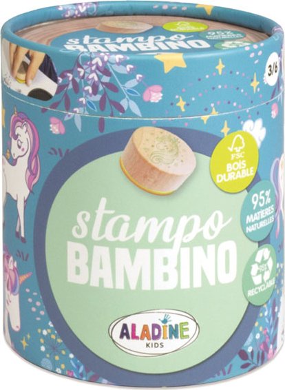 Encreurs Stampobaby Aladine - Turquoise Et Rose - Tampon Enfant Sécuritaire
