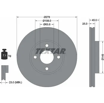Brzdový kotouč Brzdový kotouč TEXTAR 92159003