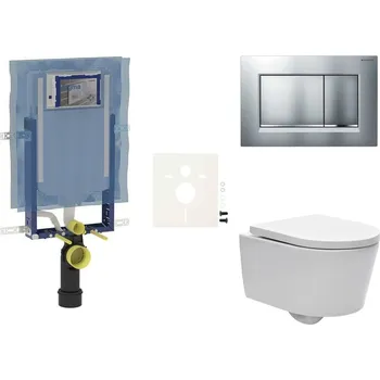 Klozet Cenově zvýhodněný závěsný WC set Geberit k zazdění + WC SAT Brevis SIKOGEZBRES30