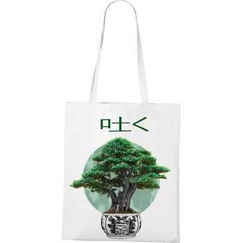 Plátěná tašká Bonsaj, Barva Bílá, Velikost 40×45 cm, Canvas Nákupní taška Bezvatriko.cz 1213