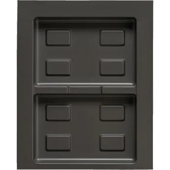 Odpadkový koš In-Design Vložka pro koše UNION, šířka skříňky 450/2 mm antracit