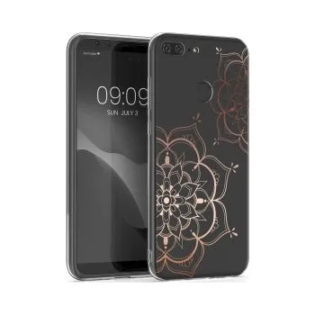 Průhledné pouzdro s designem dvojice květů pro Honor 9 Lite - růžová