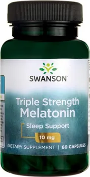 Přípravek na podporu paměti a spánku Swanson Triple Strength Melatonin 10 mg 60 cps.